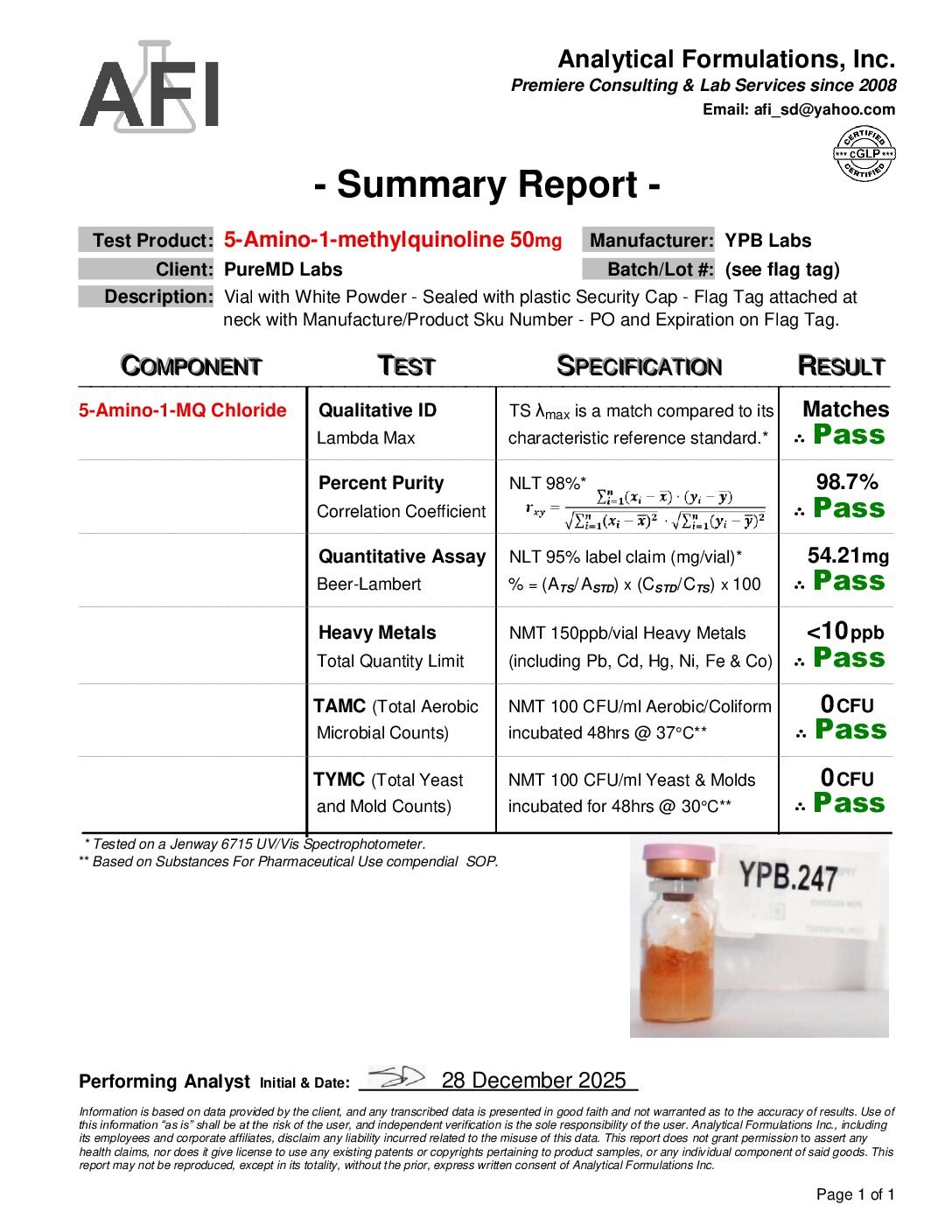 5-Amino-1MQ 50mg - Image 2